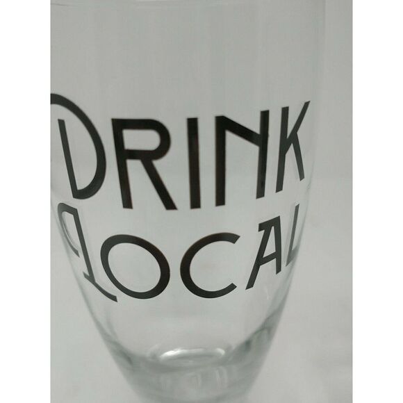Drink Local Pub Glass Lot Of 2 14.5oz Each - Picture 3 of 5